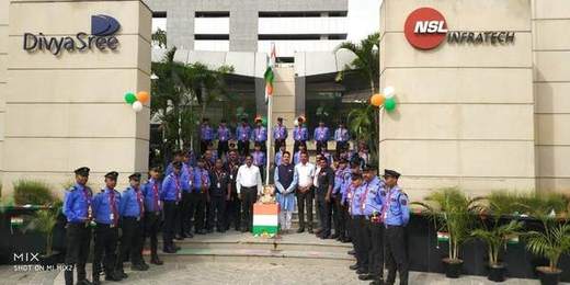 Independence Day flag hoisting at DivyaSree NSL