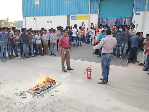 Fire safety session for site personnel