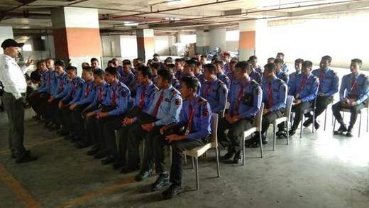 Classroom session for a guard intake