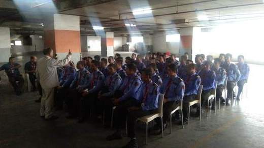Guard cohort at a training session