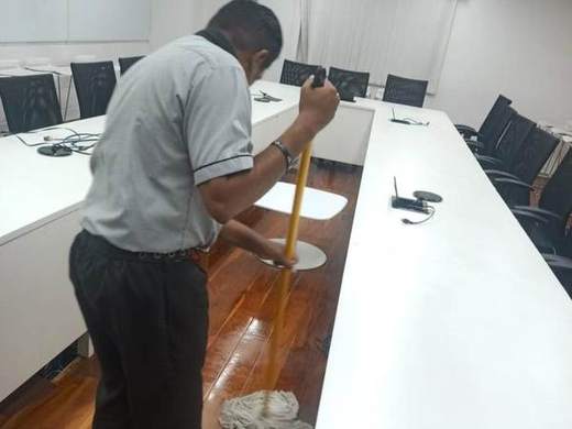 Housekeeping team at work on a client site