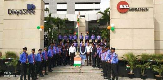 Flag hoisting at DivyaSree NSL Infratech